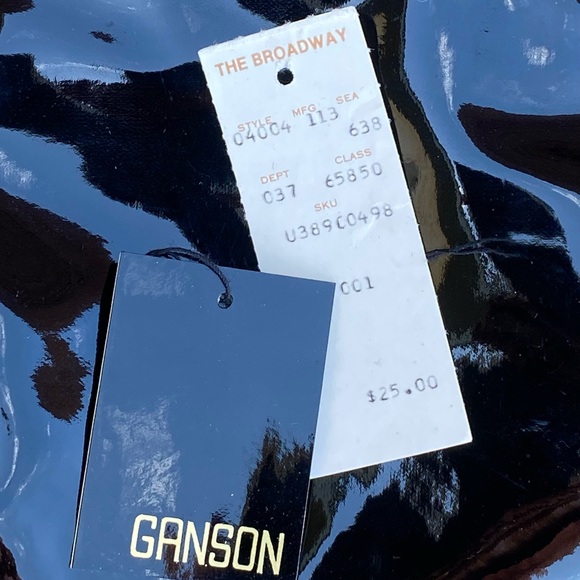 Bundle 3 for 50% off 1970s-80s Ganson Black Patent Leather Bag - Picture 8 of 11